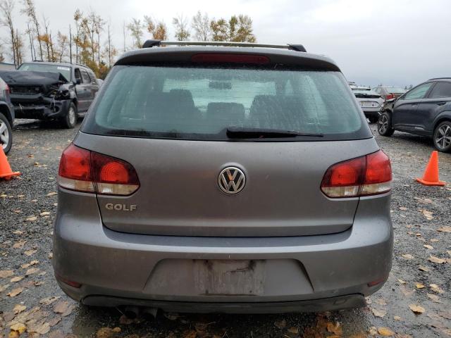 WVWAB7AJ7CW230912 - 2012 VOLKSWAGEN GOLF GRAY photo 6