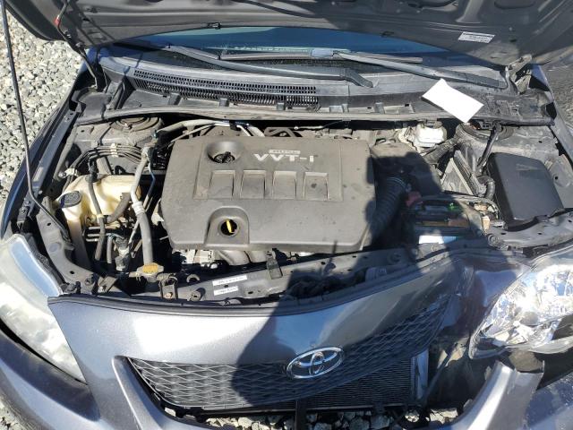 1NXBU4EE0AZ365650 - 2010 TOYOTA COROLLA BASE GRAY photo 11