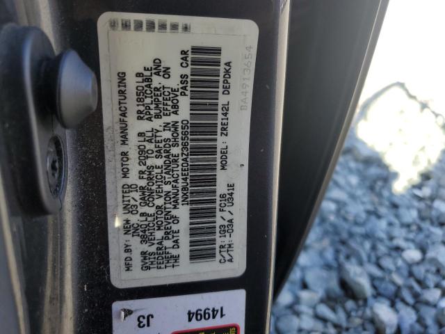 1NXBU4EE0AZ365650 - 2010 TOYOTA COROLLA BASE GRAY photo 12