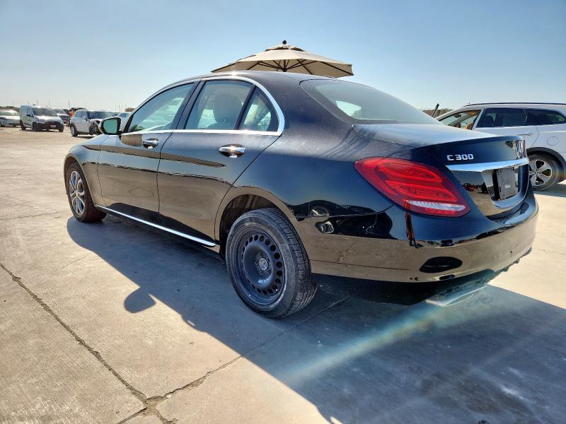 55SWF4KB8FU030726 - 2015 MERCEDES-BENZ C 300 4MATIC BLACK photo 2