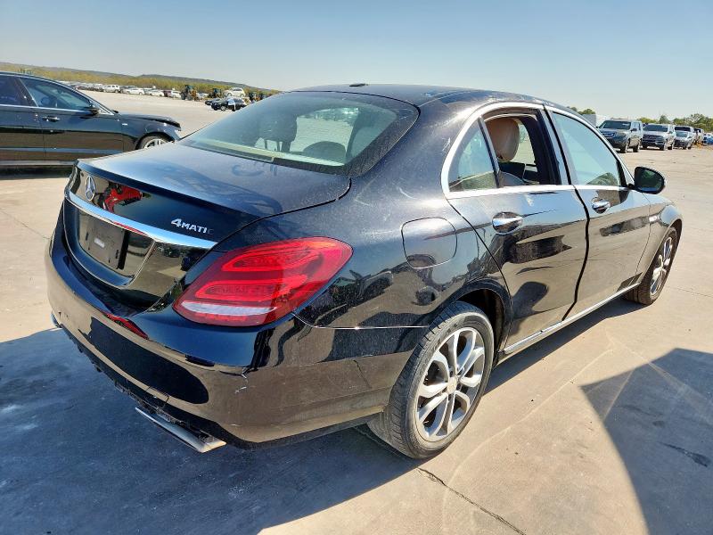 55SWF4KB8FU030726 - 2015 MERCEDES-BENZ C 300 4MATIC BLACK photo 3