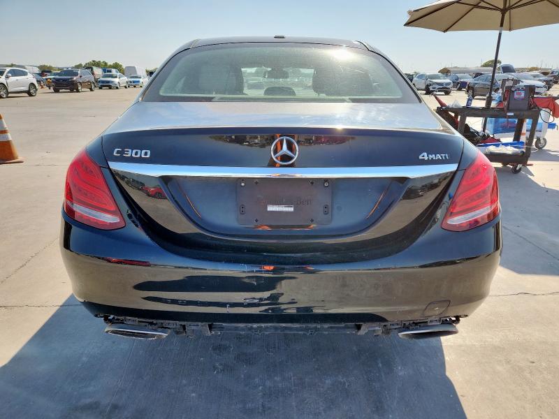 55SWF4KB8FU030726 - 2015 MERCEDES-BENZ C 300 4MATIC BLACK photo 6