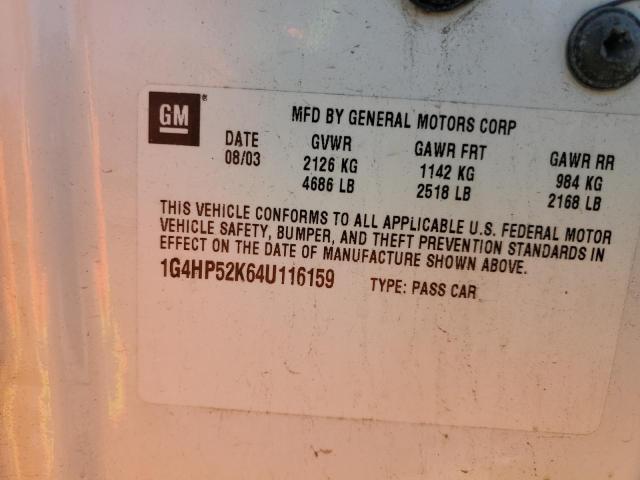 1G4HP52K64U116159 - 2004 BUICK LESABRE CUSTOM 白色 照片 12