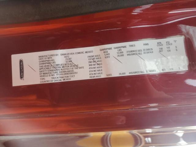 1FUJGLDR8DSBS2251 - 2013 FREIGHTLINER CASCADIA 1 Bordeaux Foto 10