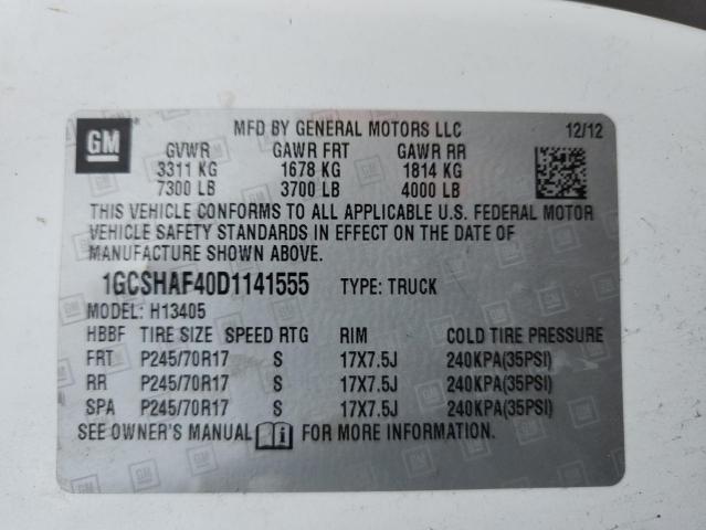 1GCSHAF40D1141555 - 2013 CHEVROLET EXPRESS G1 WHITE photo 14