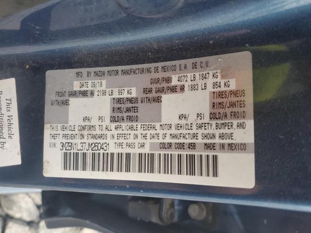 3MZBN1L37JM260431 - 2018 MAZDA 3 TOURING BLUE photo 13