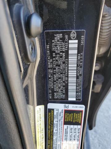 4T1BF1FK4HU624373 - 2017 TOYOTA CAMRY LE შავი ფოტო 12