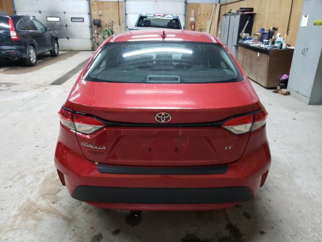 5YFVPRAE7LP103832 - 2020 TOYOTA COROLLA LE Kırmızı fotoğraf 6