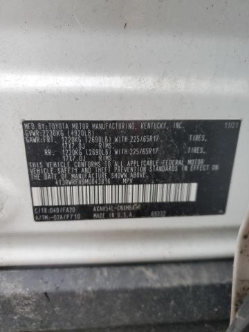 4T3RWRFV9MU043816 - 2021 TOYOTA RAV4 XLE Beyaz fotoğraf 13