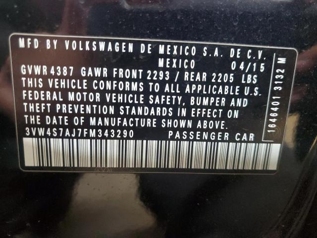3VW4S7AJ7FM343290 - 2015 VOLKSWAGEN JETTA GLI Qara foto 12