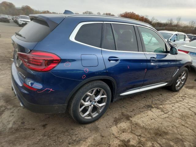 5UXTS1C01M9G95682 - 2021 BMW X3 XDRIVE30E BLUE photo 3