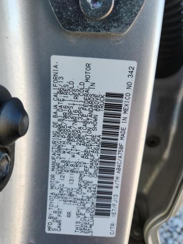 3TMLU4EN3DM128443 - 2013 TOYOTA TACOMA DOUBLE CAB SILVER photo 12