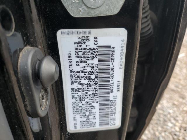 4T1BE32K92U085731 - 2002 TOYOTA CAMRY LE BLACK photo 12