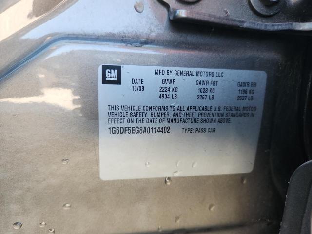 1G6DF5EG8A0114402 - 2010 CADILLAC CTS LUXURY COLLECTION GRAY photo 12