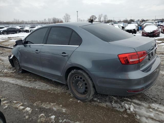 3VW2K7AJ2FM247008 - 2015 VOLKSWAGEN JETTA BASE GRAY photo 2
