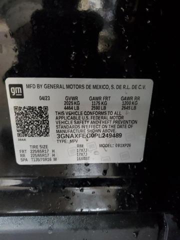 3GNAXFEG0PL249489 - 2023 CHEVROLET EQUINOX LS შავი ფოტო 13