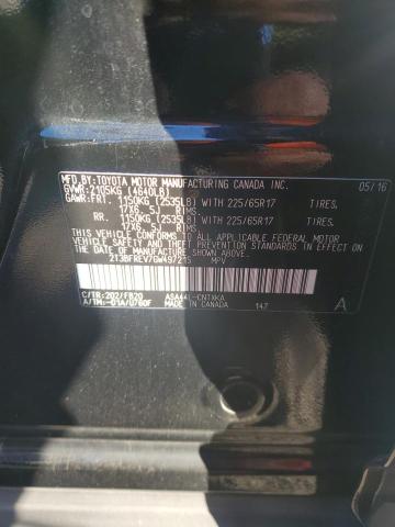 2T3BFREV7GW497215 - 2016 TOYOTA RAV4 LE BLACK photo 12