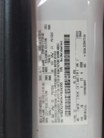 1FBZX2ZM5KKB24393 - 2019 FORD TRANSIT T-350 თეთრი ფოტო 13