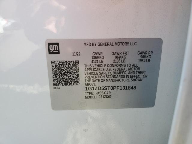 1G1ZD5ST0PF131848 - 2023 CHEVROLET MALIBU LT WHITE photo 12