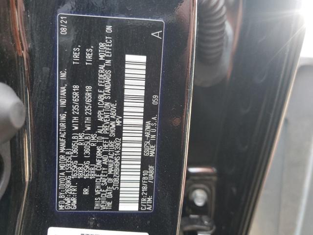 5TDBZRBH6MS143902 - 2021 TOYOTA HIGHLANDER L Schwarz Foto 13