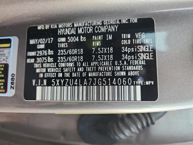 5XYZU4LA7JG514060 - 2018 HYUNDAI SANTA FE S 银色 照片 12