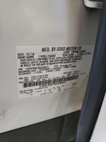 1LNHL9DR7BG600852 - 2011 LINCOLN MKS 白色 照片 12