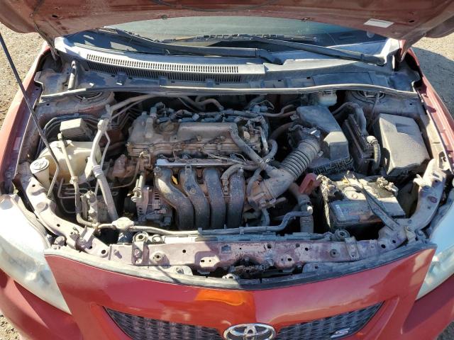 1NXBU40E09Z053671 - 2009 TOYOTA COROLLA BASE წითელი ფოტო 11