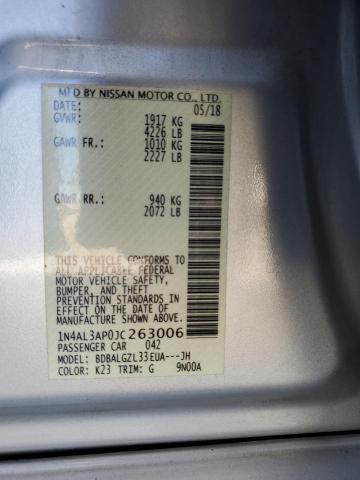 1N4AL3AP0JC263006 - 2018 NISSAN ALTIMA 2.5 SILVER photo 13