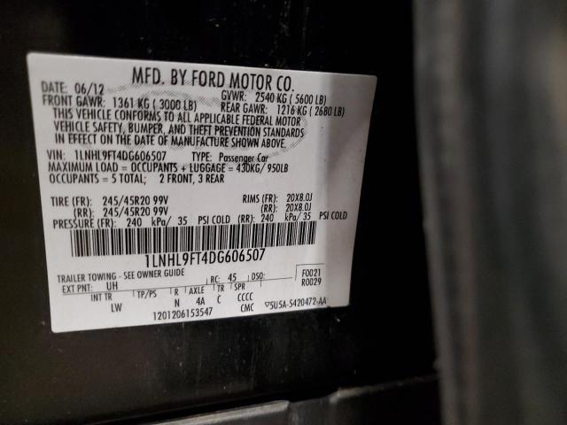 1LNHL9FT4DG606507 - 2013 LINCOLN MKS BLACK photo 13