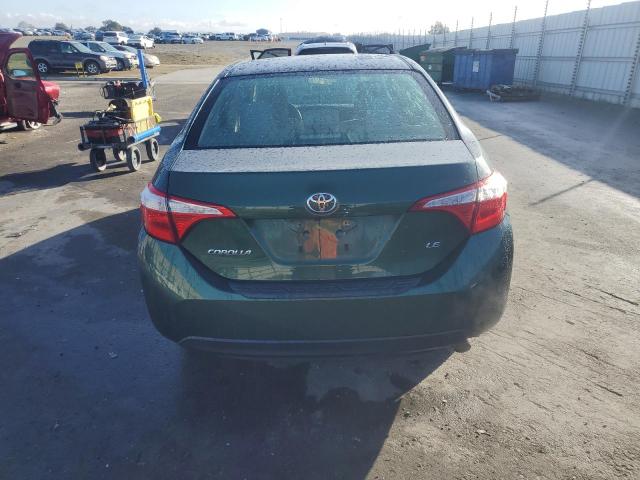 2T1BURHE7EC101096 - 2014 TOYOTA COROLLA L GREEN photo 6