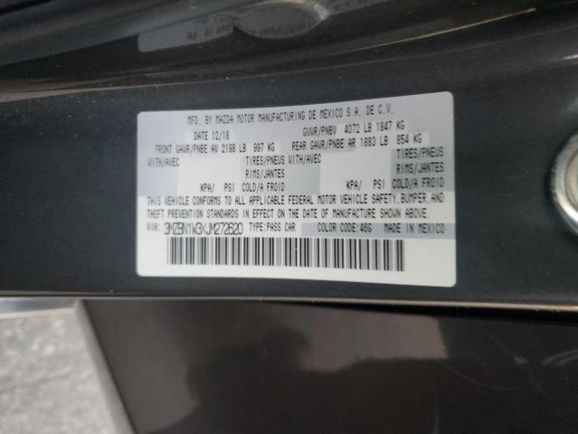 3MZBN1W3XJM272620 - 2018 MAZDA 3 GRAND TOURING ნაცრისფერი ფოტო 12