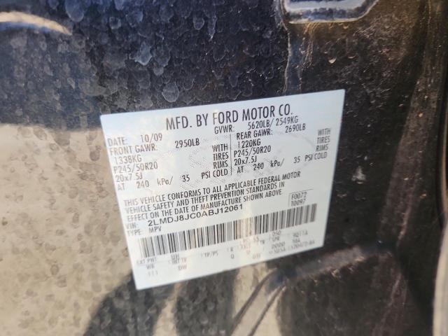 2LMDJ8JC0ABJ12061 - 2010 LINCOLN MKX BLACK photo 13