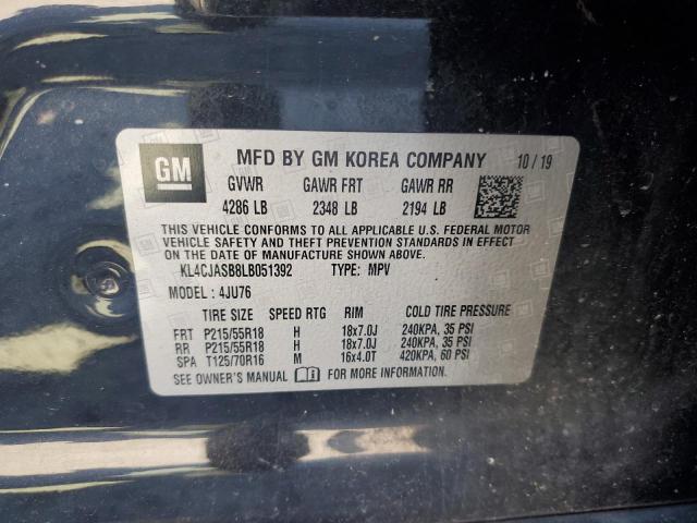 KL4CJASB8LB051392 - 2020 BUICK ENCORE PREFERRED BLACK photo 13