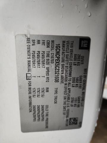 1GCNCPEX5CZ321608 - 2012 CHEVROLET SILVERADO C1500 WHITE photo 12