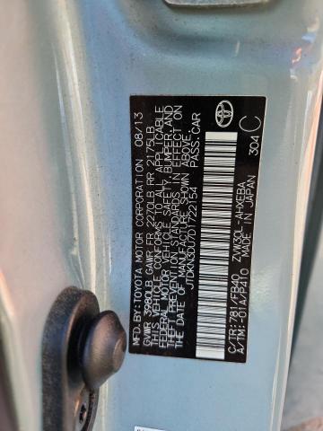 JTDKN3DU7D1722154 - 2013 TOYOTA PRIUS 青绿色 照片 12