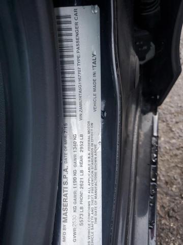 ZAM57RTA5G1167707 - 2016 MASERATI GHIBLI S BLACK photo 12