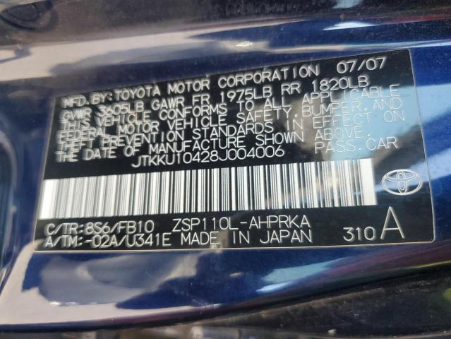 JTKKU10428J004006 - 2008 TOYOTA SCION XD BLUE photo 12