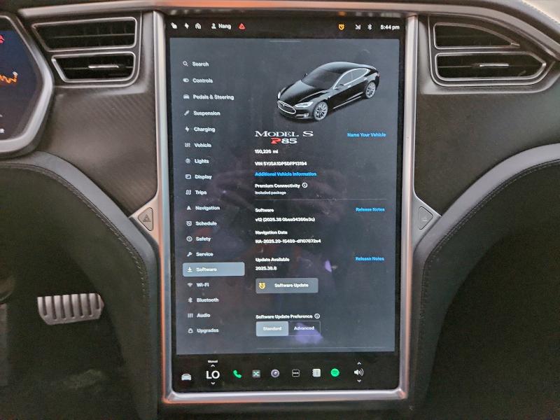 5YJSA1DP5DFP13194 - 2013 TESLA MODEL S Schwarz Foto 9