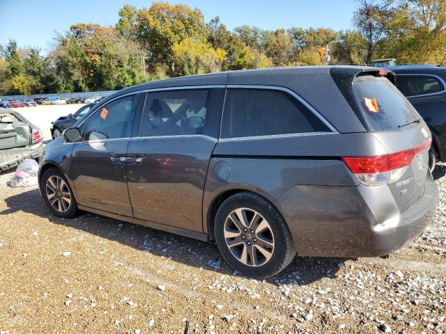 5FNRL5H9XEB002572 - 2014 HONDA ODYSSEY TOURING GRAY photo 2