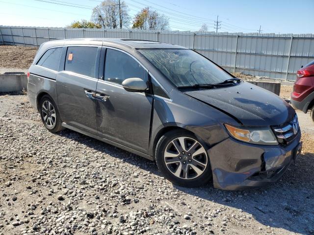 5FNRL5H9XEB002572 - 2014 HONDA ODYSSEY TOURING GRAY photo 4