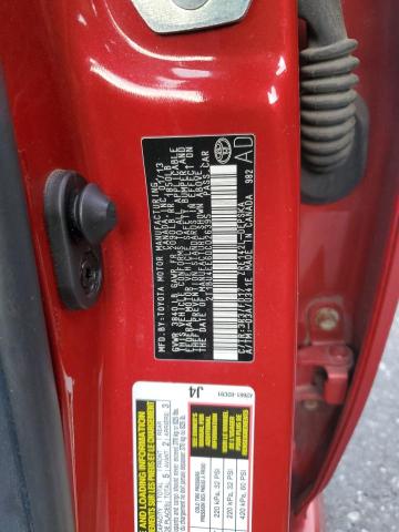 2T1BU4EE6DC026395 - 2013 TOYOTA COROLLA BASE Կարմիր լուսանկար 12