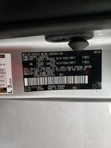 JTENU5JR9N6052392 - 2022 TOYOTA 4RUNNER SR5/SR5 PREMIUM ვერცხლისფერი ფოტო 13