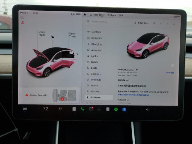 5YJYGDEEXMF063558 - 2021 TESLA MODEL Y 白色 照片 9