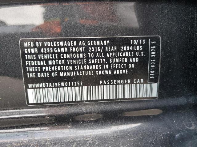 WVWHD7AJ9EW011252 - 2014 VOLKSWAGEN GTI GRAY photo 12