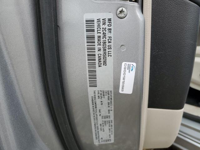 2C4RC1BG5MR502982 - 2021 CHRYSLER PACIFICA TOURING L SILVER photo 13