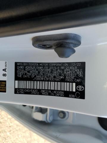 JTDBCMFE3P3007687 - 2023 TOYOTA COROLLA LE Білий фото 12