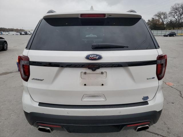 1FM5K8GTXHGA26912 - 2017 FORD EXPLORER SPORT WHITE photo 6