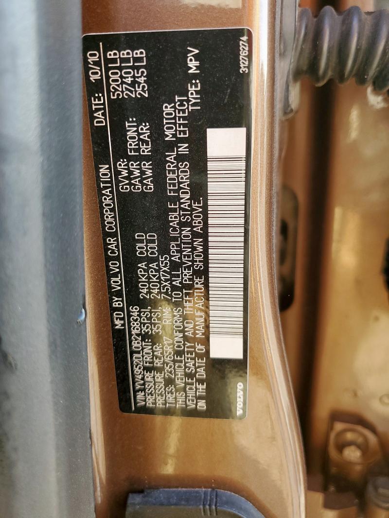 YV4952DL0B2168346 - 2011 VOLVO XC60 3.2 TAN photo 13