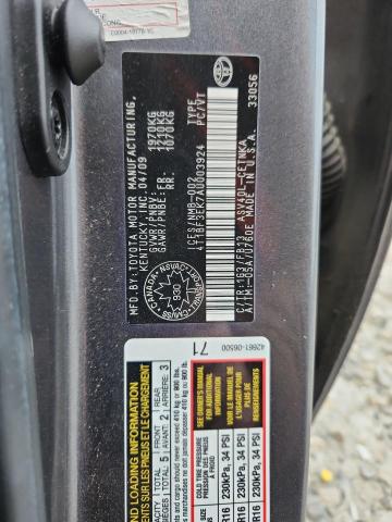 4T1BF3EK7AU003924 - 2010 TOYOTA CAMRY BASE ნაცრისფერი ფოტო 13