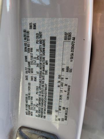 1FMCU0GD2HUD78637 - 2017 FORD ESCAPE SE WHITE photo 13